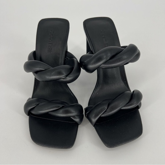 Open Edit Nordstrom Sandal Remy Twist Black 5.5M NWOB - Picture 2 of 7